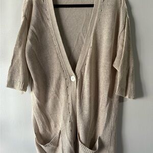 J. Jill Cream Women's Cardigan Sweater